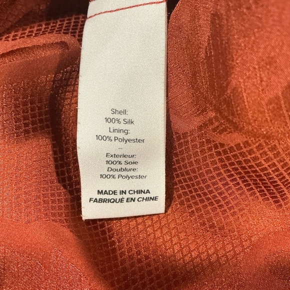 AFRM Rust Ruffle Silk Mini Dress - Picture 9 of 10